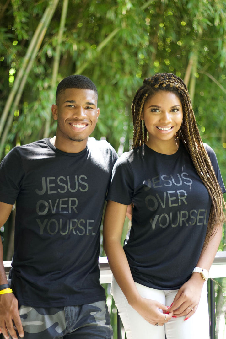 Jesus Over Yourself® Classic Tee (with black on black option)