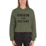 Women’s Crop Hoodie - Black Print