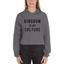Women’s Crop Hoodie - Black Print