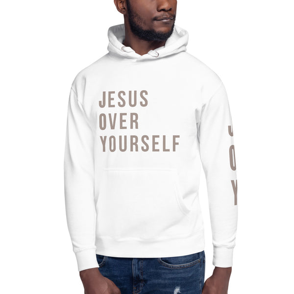 Unashamed J.O.Y. - Unisex Hoodie - Stone Print – Jesus Over Yourself